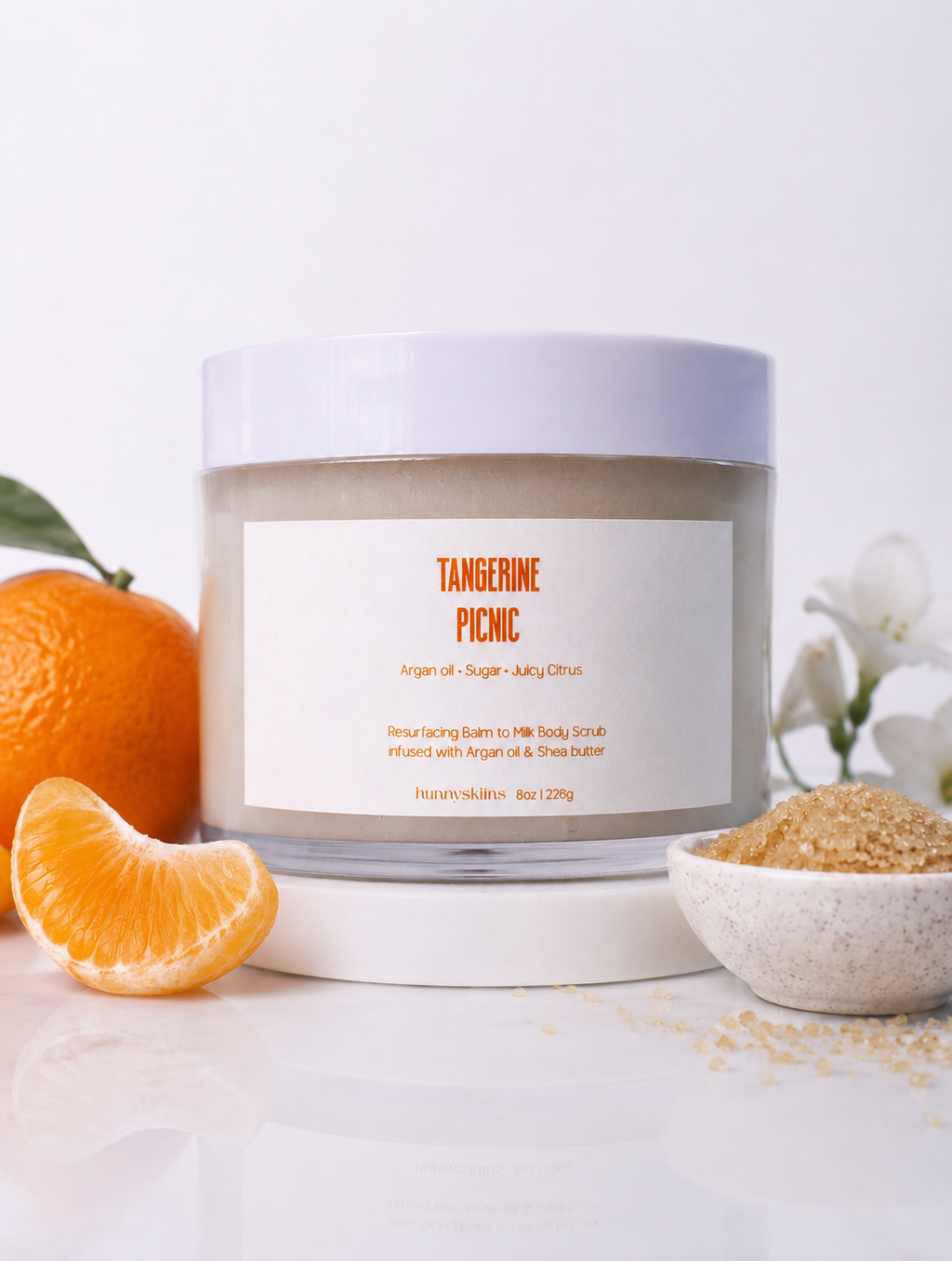 Tangerine picnic balm to milk body scrub