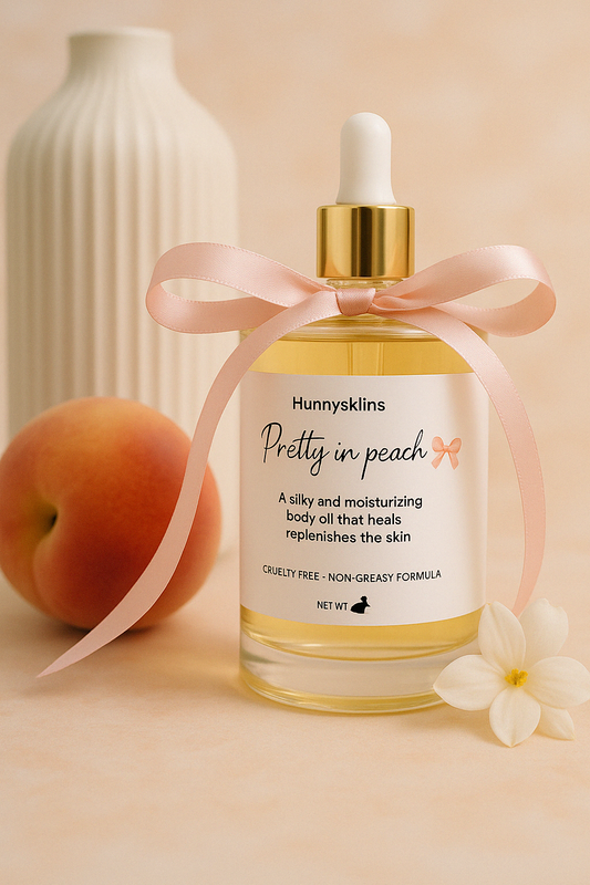 Pretty in peach body oil