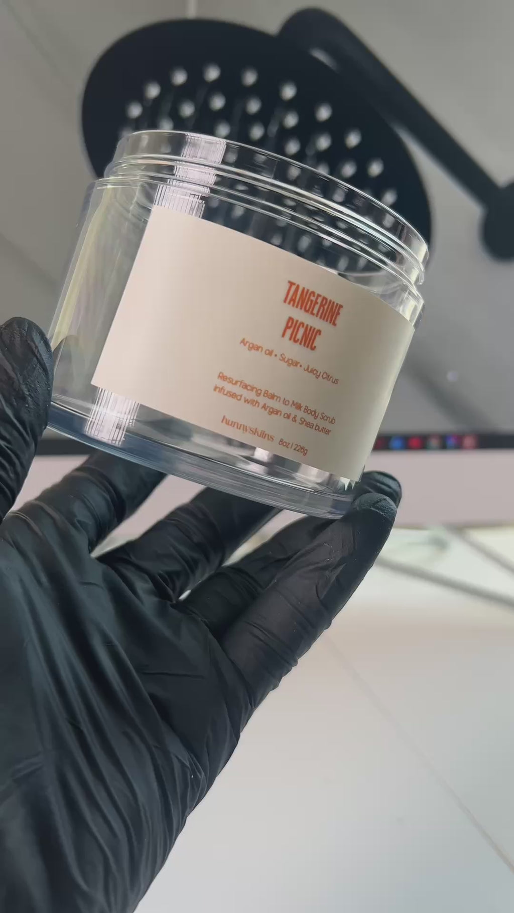 Tangerine picnic balm to milk body scrub